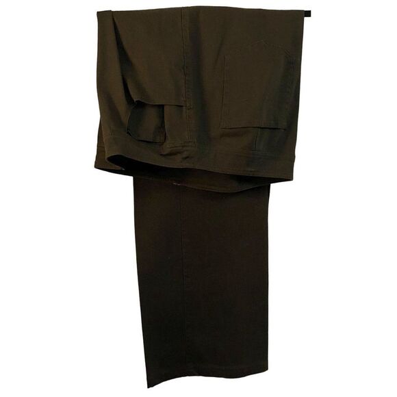 Additions by Chico's Dark Olive Cotton Stretch Pants Classic 5 Pocket Sz 3 L/XL - Picture 1 of 6